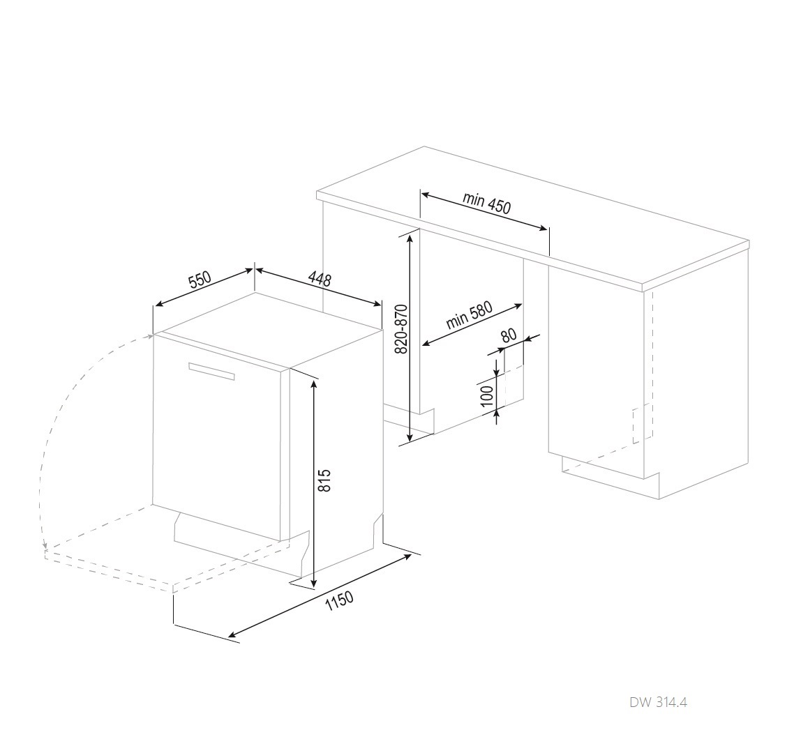 Схема встраивания Zigmund Shtain DW 314.6